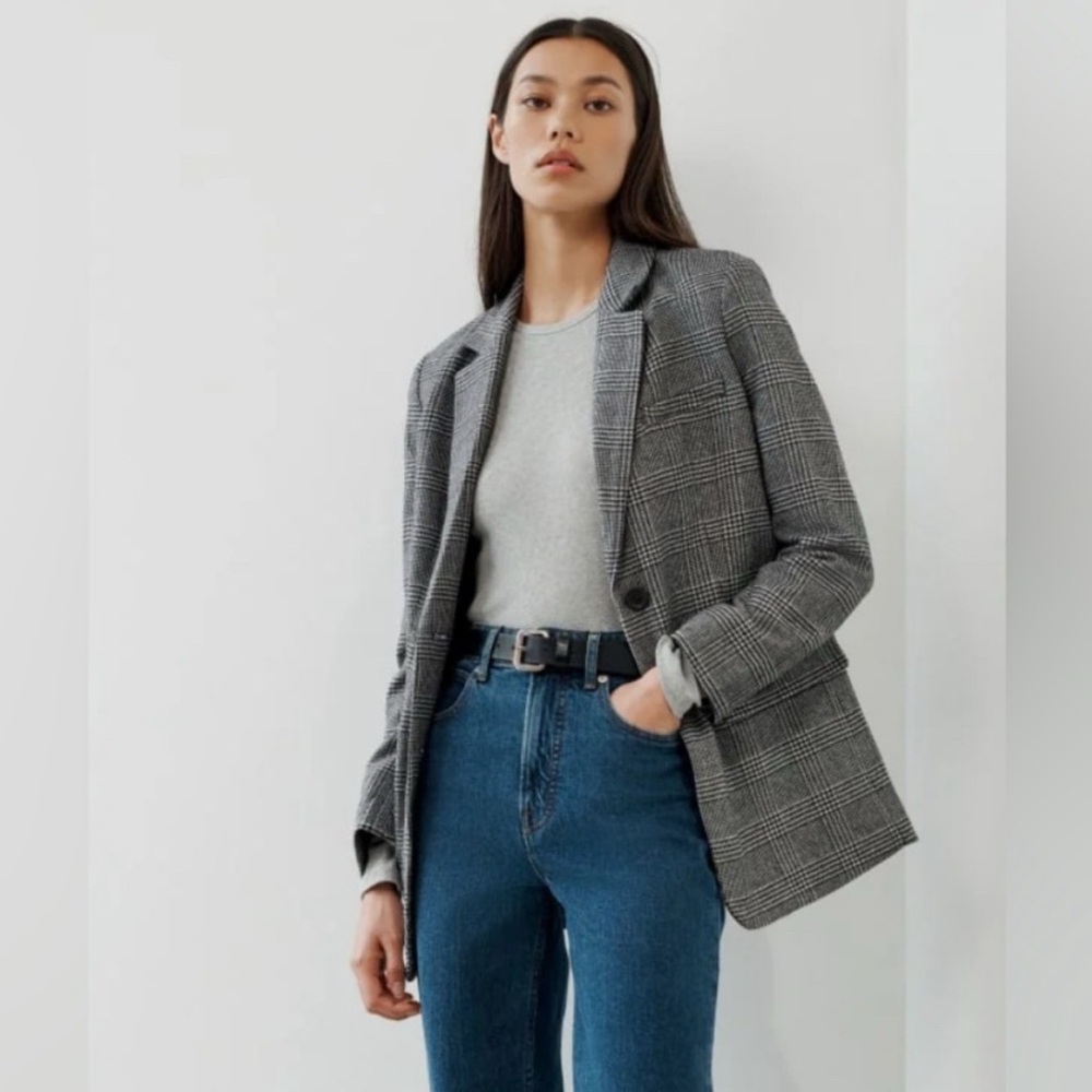 Everlane Oversized Wool Checkered Blazer [Brand new]